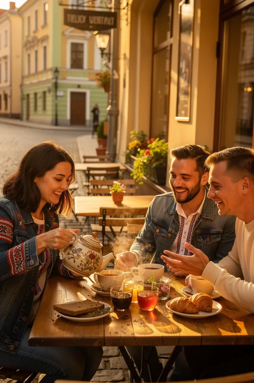 Žmogus ramiai geria žolelių arbatą jaukiame namų interjere, iliustruojantis kasdienio naudojimo paprastumą.